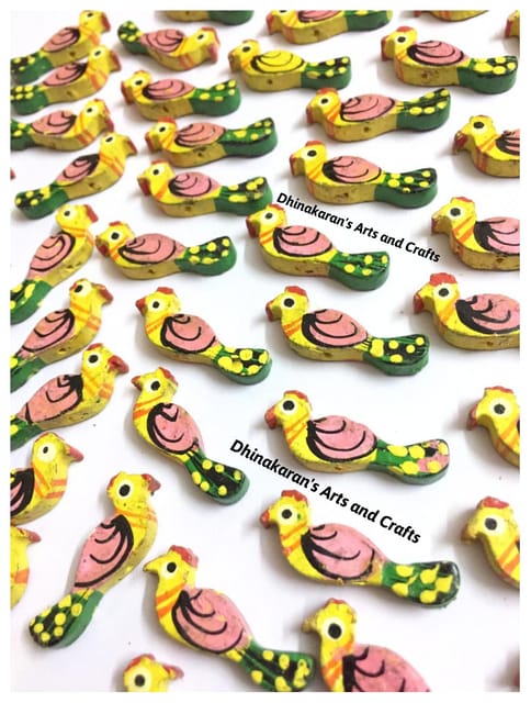 YELLOW Peacock Buttons