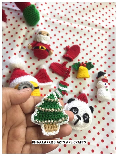 Miniature Christmas Tree Crochet Soft Toy