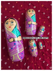 Indian Naari Nesting Doll-PURPLE