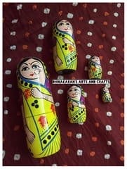 Indian Naari Nesting Doll-YELLOW