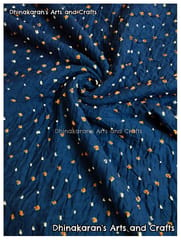 PEACOCK BLUE Bandhani Fabric
