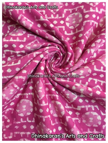 Pink Block Print Fabric