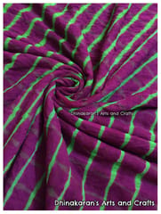 Purple Georgette Lehariya Fabric