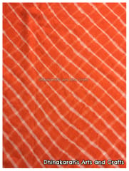 Orange Georgette Lehariya Fabric