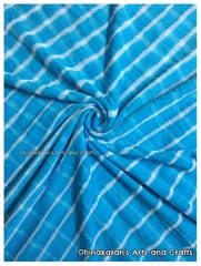 Sky Blue Georgette Lehariya Fabric