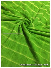 Light Green Lehariya Fabric