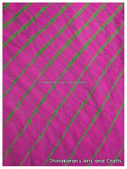 Pink Lehariya Fabric