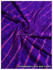 Purple Lehariya Fabric