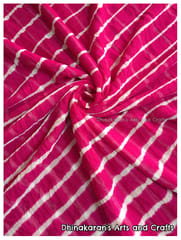Rani Pink Lehariya Fabric