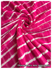 Rani Pink Lehariya Fabric