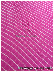 Baby Pink Lehariya Fabric