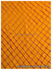 Turmeric Yellow Lehariya Fabric