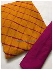 Turmeric Yellow Lehariya Saree