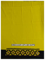 Yellow & Black Double Colour Kutchwork Blouse Piece