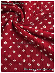 RED Bandhani Fabric