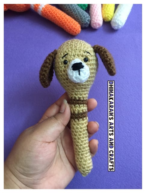 Doggy Crochet Baby Rattle
