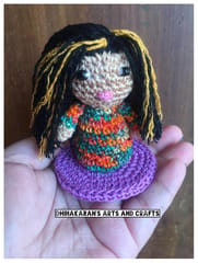 Modern Girl Miniature Crochet Soft Toy
