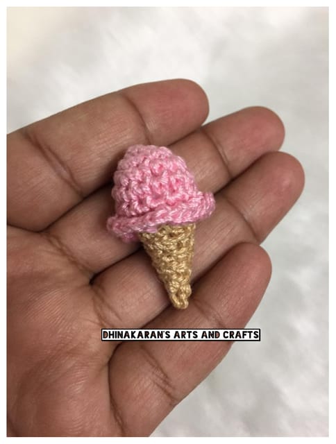IceCream Cone Miniature Crochet Soft Toy