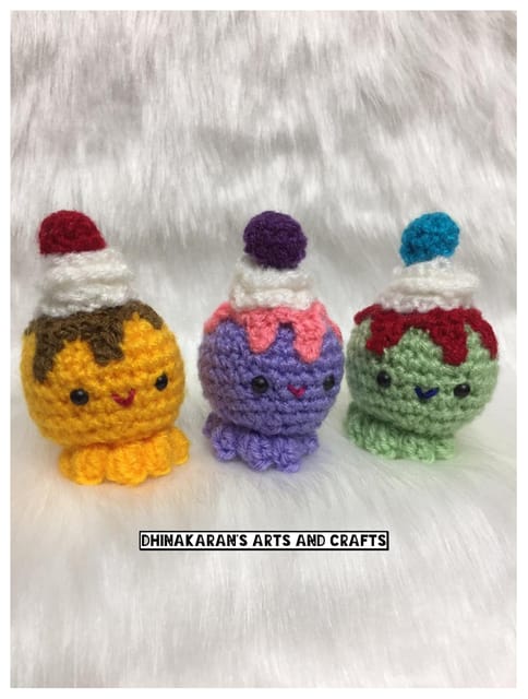 Ice Cream Scoops Crochet Soft Toy
