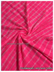 Neon Pink Georgette Lehariya Fabric
