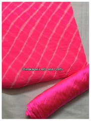 Neon Pink Lehariya Saree