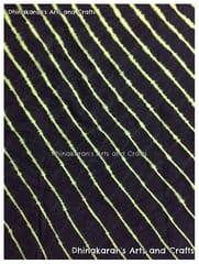Black Cotton Lehariya Fabric
