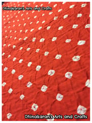 ORANGE Bandhani Fabric