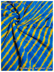 Royal Blue Lehariya Fabric