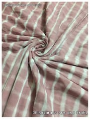 English Pink Lehariya Fabric