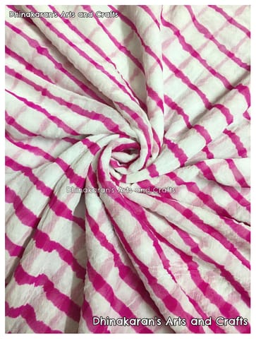 White Lehariya Fabric