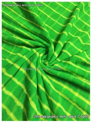 Light Green Georgette Lehariya Fabric