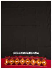 Black & Red Double Colour Kutchwork Blouse Piece