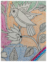 Bird Theme Kanthawork Blouse Piece