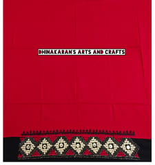 Red n Black Double Color Kutchwork Blouse Piece