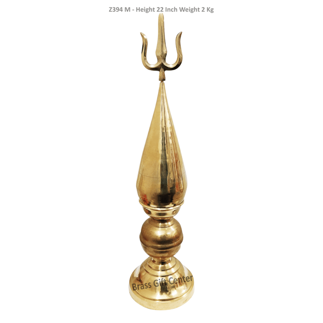Brass Kalash Trishul 22 inch - 6*6*22 inch (Z394 M)