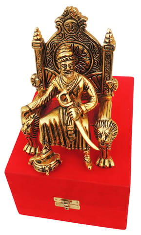 Showpiece Chhatrapati Shiv Ji Maharaja Statue  - 4.5*3.6*6.3 inch (AS368 G)
