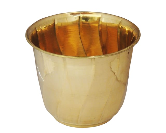 Brass planter Pot Gamala Diameter 6 Inch  - 6*6*5 inch (F653 C) ( MOQ-2 pcs )