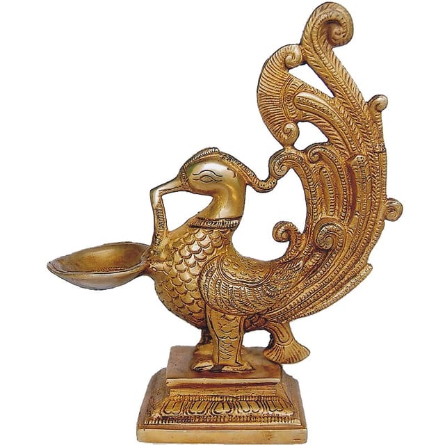 Brass Cock (Murga) Oil Lamp Deepak - 4*2*8 inch (BS1168 A)