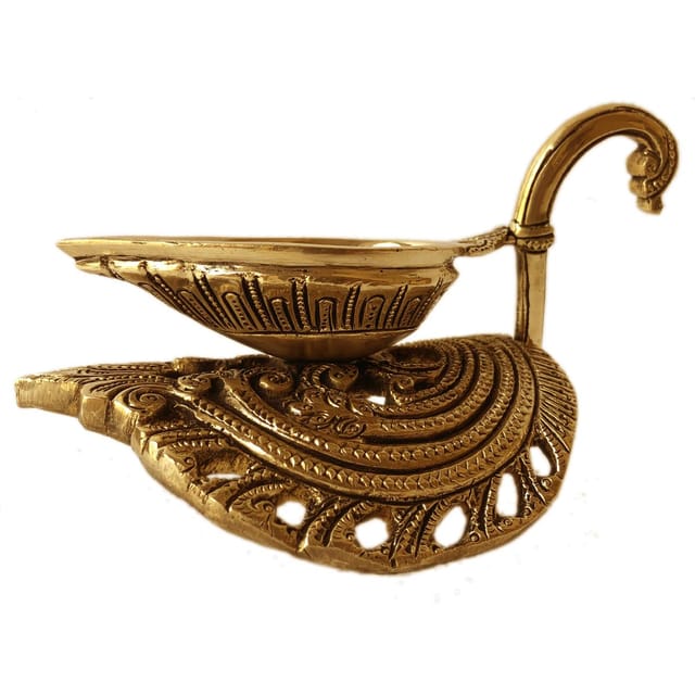 Brass Table Decor Duck Shape Oil Lamp Deepak  - 6*4*3.6 inch (BS1197 A)