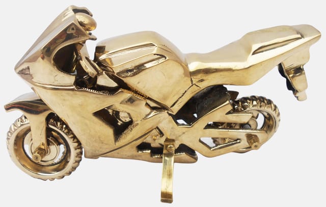 Brass Toy Bike R15 Miniature For Children Playing  (MOQ- 2 Pcs.) - 7*2*4 inch (Z328 C)