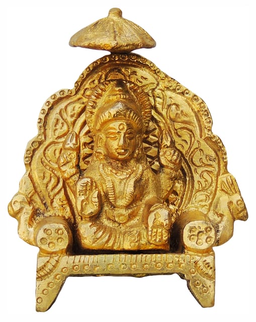 Brass Showpiece Laxmi Ji with Chati God Idol Statue - 2.5*1*3 inch (BS416)