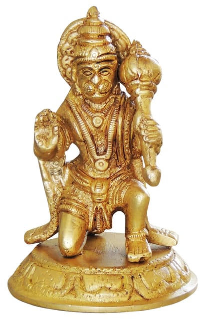 Brass Showpiece Hanuman Ji God Idol Statue  - 2.5*2.5*4 inch (BS1032 B)