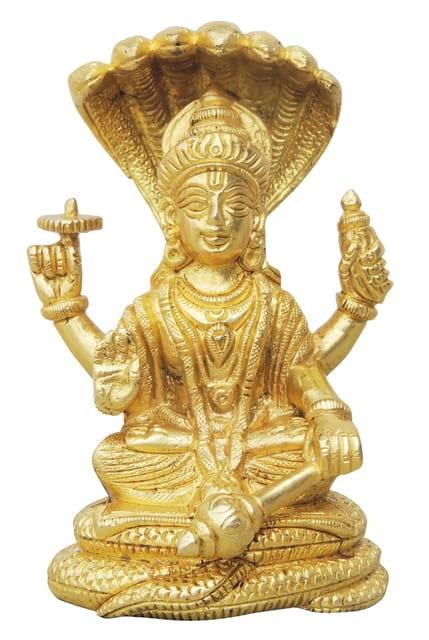 Brass Showpiece Nariane With Sheshnaag God Idol Statue  - 3.3*2.8*5 inch (BS992 C)