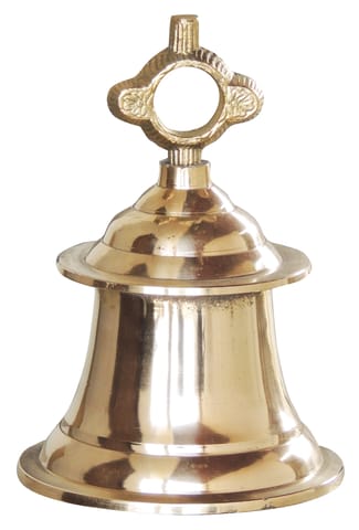 Brass Hanging Temple Pooja Bell, Ghanta - 6.5*6.5*10 Inch (Z223 G)