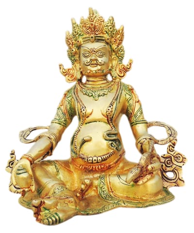 Brass Showpiece Kuber Ji Statue - 9*6*10 inch (BS1244 G)
