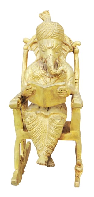Brass Showpiece Chair Ganesh Statue - 6*4*10.5 inch (BS1262 B)