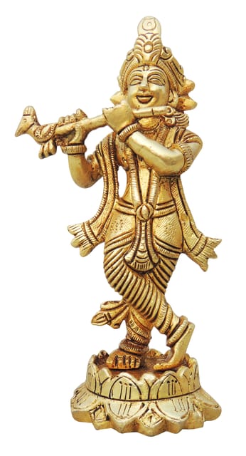 Brass Showpiece Krishna Ji Statue - 3*2*5.5 inch (BS1263 K)