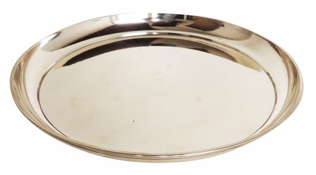 Pure Bronze Plate, Kansa Plate 11 inch - 11*11*1 inch (BC158 E) (MOQ : 2 Pcs)