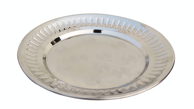 Pure Steel Plate, Dinner Plate Lining Half (25 Gaugae) - 8.5*8.5*1 inch (S081 B) (MOQ : 6 Pcs)