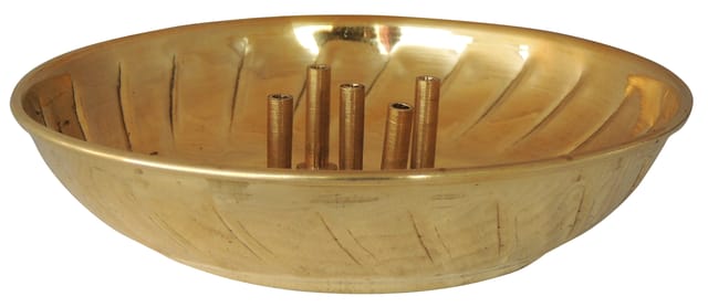 Brass God Temple Agaradan, Agarbatti Stand Plate Small - 4*4*1 inch (Z204 C) (MOQ : 6 Pcs)